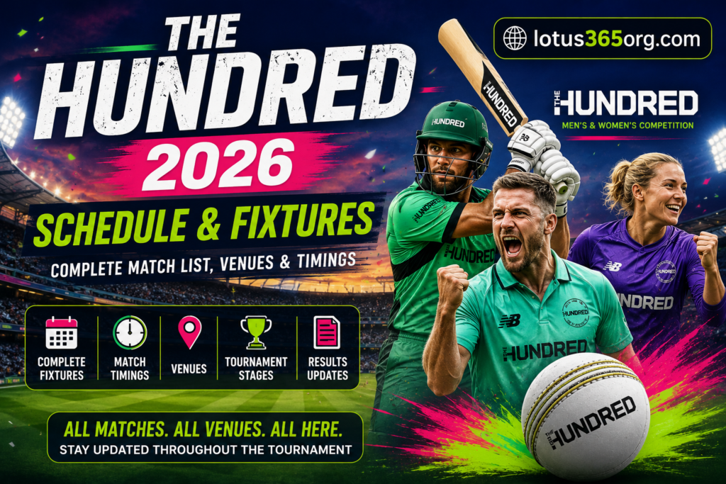 Hundred 2026 Schedule